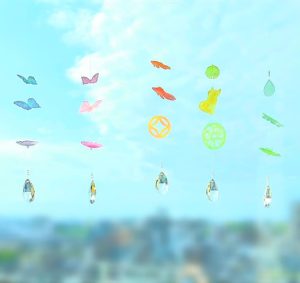 えんぎものサンキャッチャー蝶金魚招き猫蛙